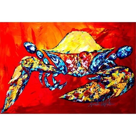 Carolines Treasures Bring it on Crab in Red Fabric Placemat MW1208PLMT